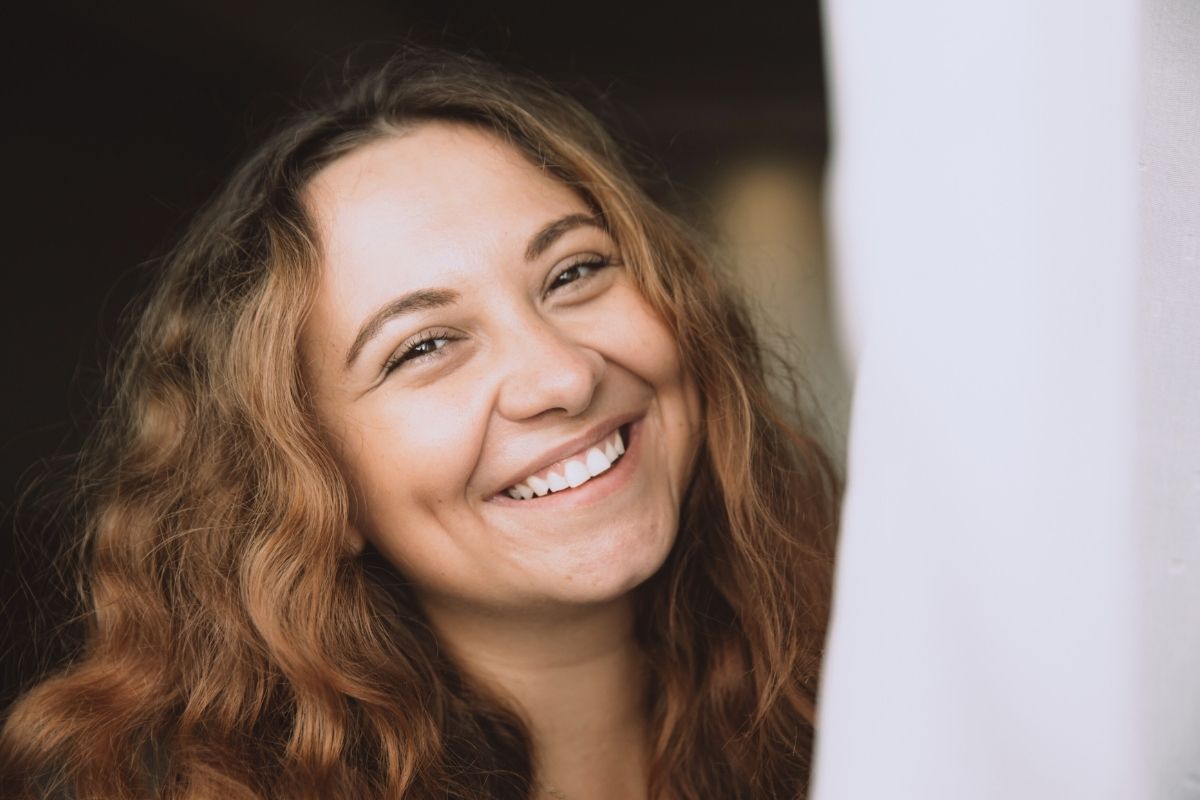 Portrait of Happy Red Head Young Women